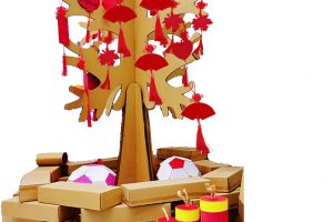 【谷乐品纸板树安装教程】1.2米1.4米1.7米高的立体树纸板 【视频】