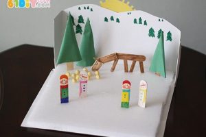 儿童手工制作冬天的立体场景
