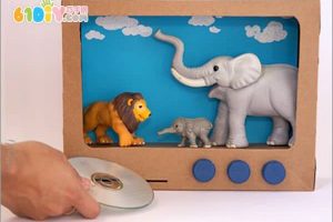 纸盒废物利用 手工电视机