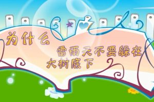 14为什么雷雨天不要躲在大树底下