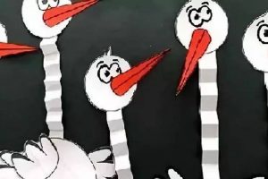 【亲子手工】幼儿园趣味鸵鸟亲子手工制作,保护动物从我做起