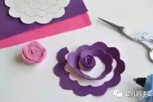 【创意手工】七彩不织布花卉组合花环手工制作教程