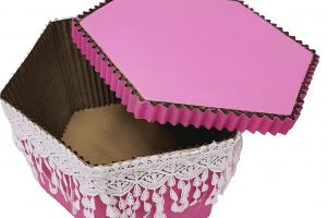 谷乐品环创纸板收纳盒创意立体手工作业收纳盒DIY美劳纸板涂色彩色绳材料