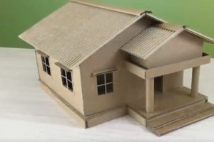 房屋模型DIY，用纸板制作小房子的过程，手工难度2颗星！