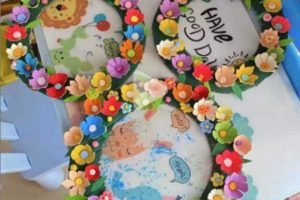 墙面创意儿童益智教具手工DIY彩色花环套装教室艺术馆学校饰