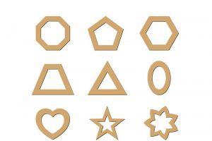 谷乐品环原创形状相框认知幼儿园手工材料几何图形空心纸板教具学