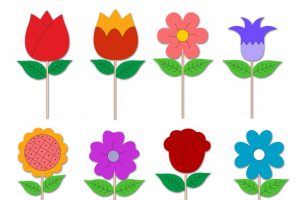 谷乐品美女妇女节日儿童手工DIY材料花朵棒糖纸板礼品送绿叶