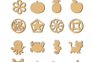 谷乐品环创手工幼儿园教室走廊墙面装饰材料5cm迷你形状纸板涂画