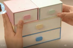 用纸板自制桌面抽屉收纳盒，还可以任意组合，好看又实用！