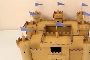 手工牛人教你用纸板制作一座城堡，收藏起来和孩子们一起动手做