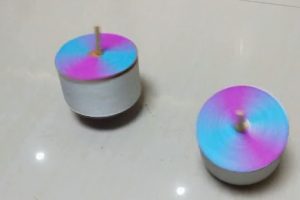 纸板制作的旋转陀螺，转的特别持久，关键做起来不难