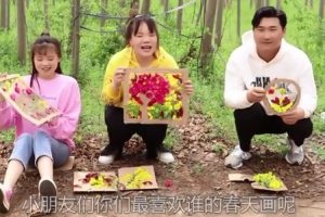 春天到了万物复苏，胖妞用纸板和胶带做一副春天的画，太好看了