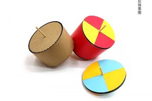 谷乐品原创环创幼儿园手工材料包DIY定制陀螺纸板材料包成品教程