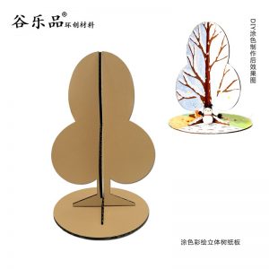 谷乐品原创环创材料手工DIY圣诞冬天雪人创意彩绘涂色DIY立体树