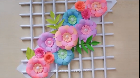 谷乐品环创手工材料DIY制作卡纸花环创意