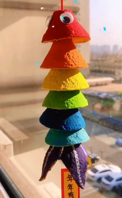 谷乐品环创手工材料DIY制作蛋托碗年年有余