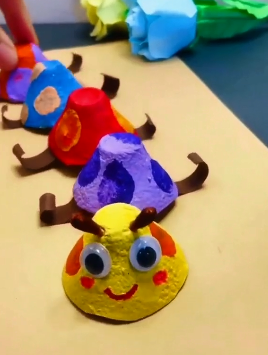 谷乐品环创手工材料DIY制作蛋托制作毛毛虫手工