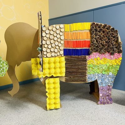 谷乐品环创手工草坪立体、立体大象、立体仙人掌制作创意制作客户案例展