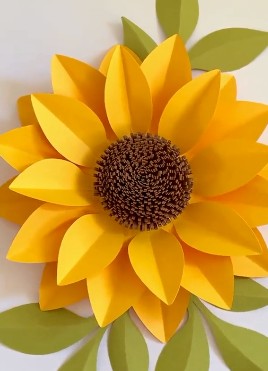 谷乐品环创手工材料DIY艺术创意之卡纸制作向日葵大花，谷乐品环创素材网独家分享提供视频教程