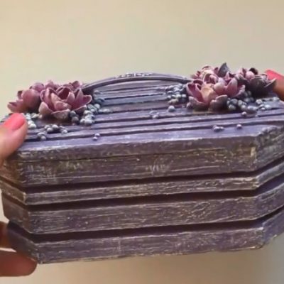 谷乐品环创手工材料DIY艺术创意之纸板复古箱子 一，谷乐品环创素材网独家分享提供视频教程