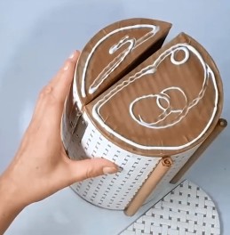 谷乐品环创手工材料DIY艺术创意之纸板复古箱子 三，谷乐品环创素材网独家分享提供视频教程