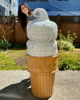 谷乐品环创手工材料DIY艺术创意之纸板大型冰激凌，谷乐品环创素材网独家分享提供视频教程