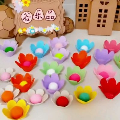 谷乐品环创手工材料DIY艺术创意之纸浆蛋托花，谷乐品环创素材网独家分享提供视频教程