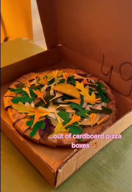 谷乐品环创手工材料DIY艺术创意之纸板立体披萨分享，谷乐品环创素材网独家分享提供视频教程