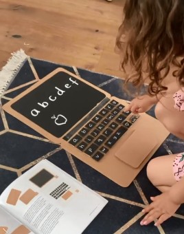 谷乐品环创手工材料DIY艺术创意之纸板立体笔记本电脑，谷乐品环创素材网独家分享提供视频教程