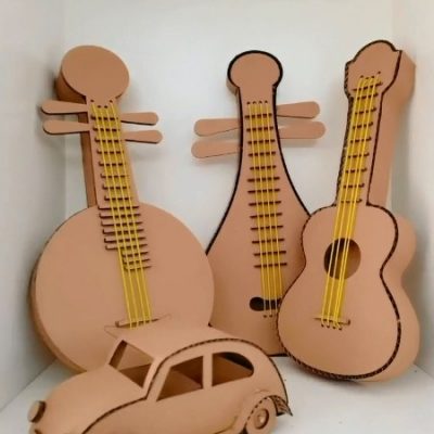 谷乐品环创手工材料DIY艺术创意之纸板立体乐器欣赏，谷乐品环创素材网独家分享提供视频教程