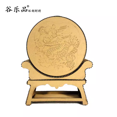 【大鼓教程】谷乐品环创手工DIY纸板大鼓战鼓立式鼓舞台道具定制鼓寺庙鼓道具