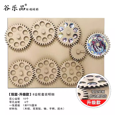 【双层齿轮相框教程】班级文化墙面齿轮相框展示纸板定制