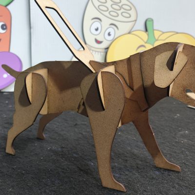 【导盲犬安装制作教程】谷乐品环创手工DIY材料定制艺术展示立体爱的狗瓦楞纸木片导盲犬