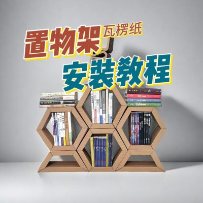 【置物架书架安装教程】谷乐品环创手工材料