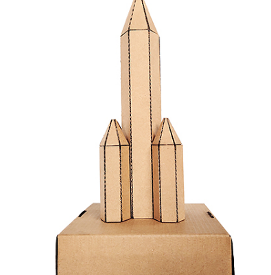 【航空火箭制作教程】谷乐品环创手工材料纸板航空火箭制作教程